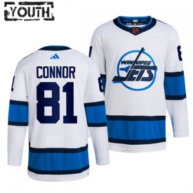 Barn Ishockey Winnipeg Jets tröja Kyle Connor 81 Adidas 2022-23 Vit Reverse Retro 2.0 Authentic